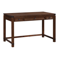 OSP Home Furnishings BTD2937-BR Baton Rouge Home Office Writing Desk in Brushed Walnut Finish